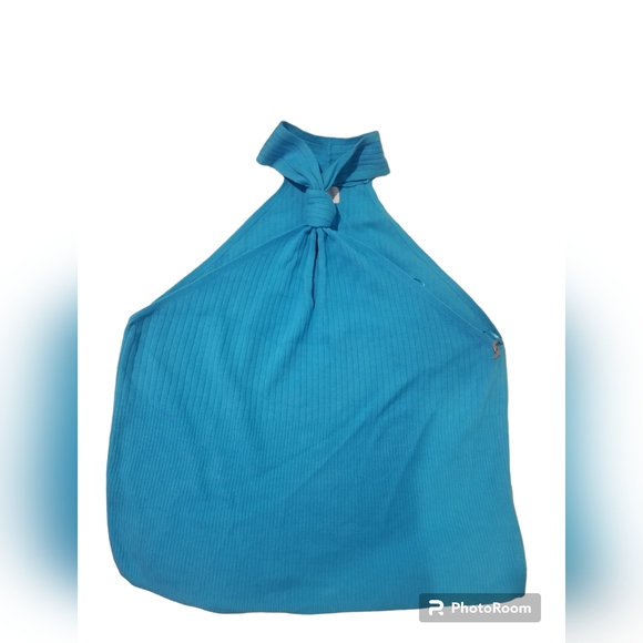 Women's Halter Neck Pullover Sweater - A New Day Turquoise Blue - Picture 4 of 4